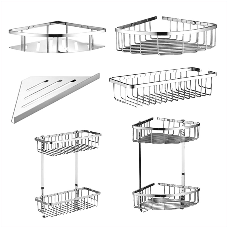 estante esquinero de acero inoxidable para baño