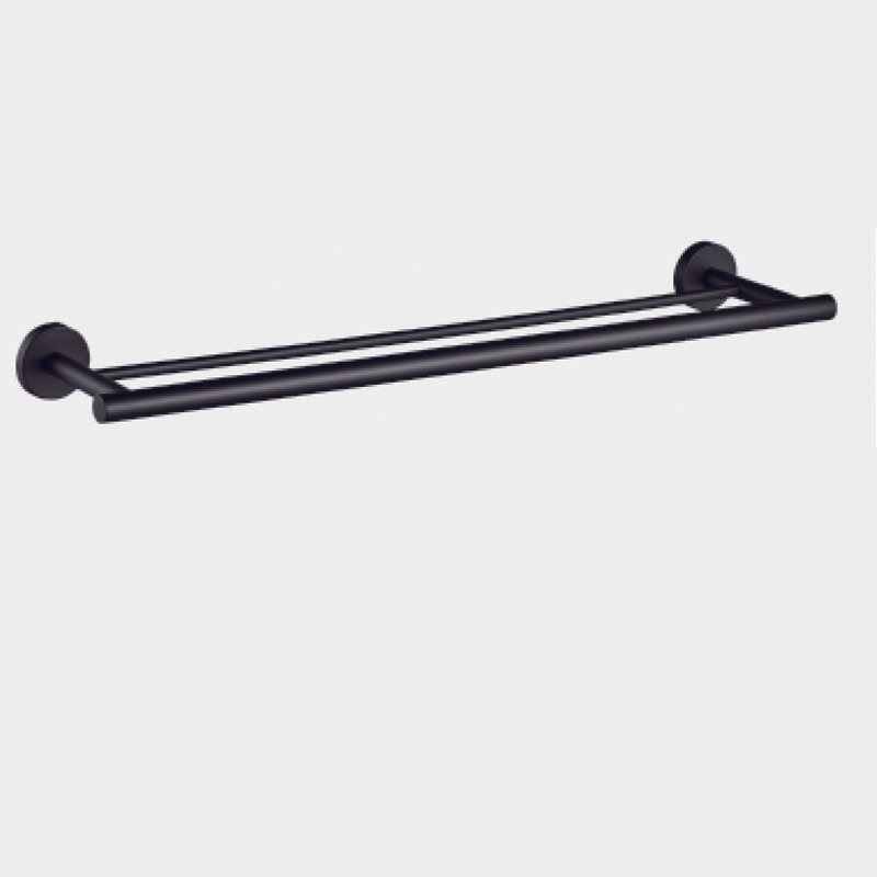 Toallero Doble Acero Inoxidable 304 Negro 76010