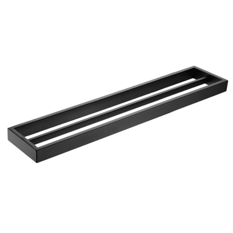 Accesorios de baño de acero inoxidable toallero doble negro 79010