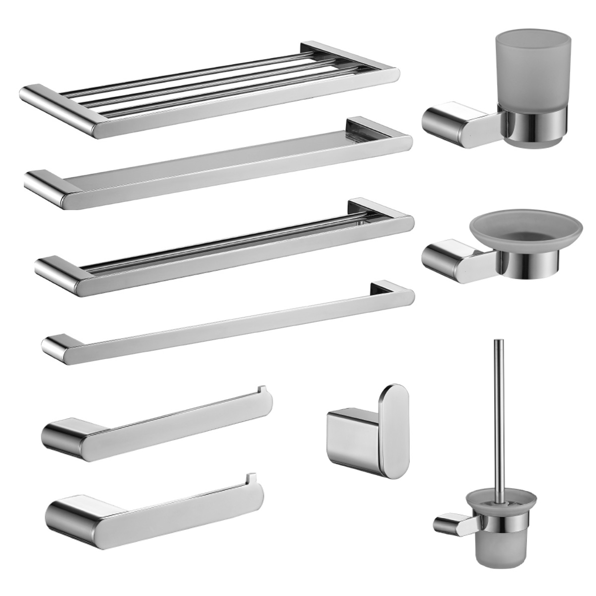 Accesorios de baño inoxidable serie D2.