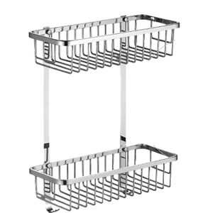 Estante de ducha doble de acero inoxidable 304 para baño, cesta de almacenamiento para ducha, 100003