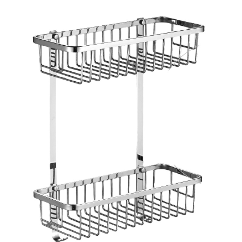 Estante de ducha doble de acero inoxidable 304 para baño, cesta de almacenamiento para ducha, 100003