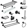 Accesorios de baño de acero inoxidable negro